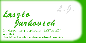 laszlo jurkovich business card